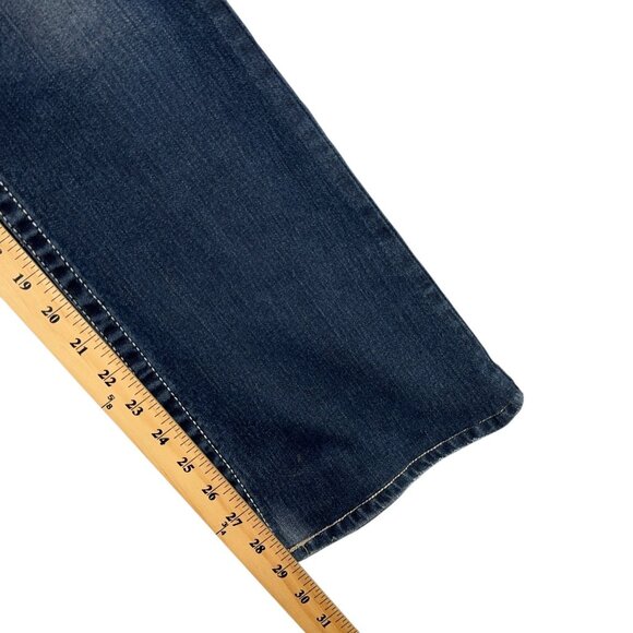Big Star Sweet Ultra Low Rise Jeans Womens 29 Dark Wash Blue Boot Cut Flare - Picture 11 of 15